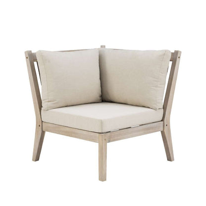 Linon Home Decor - Teagon Bge Nat Corner Chair - OD49BGE01U veiw 2