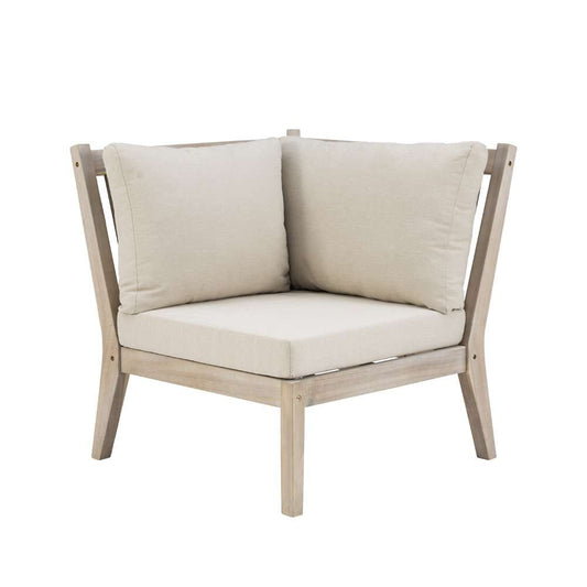 Linon Home Decor - Teagon Bge Nat Corner Chair - OD49BGE01U veiw 2