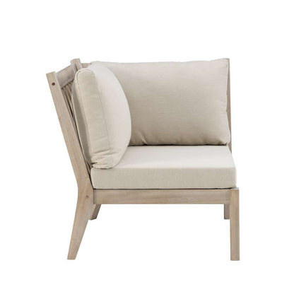 Linon Home Decor - Teagon Bge Nat Corner Chair - OD49BGE01U veiw 3