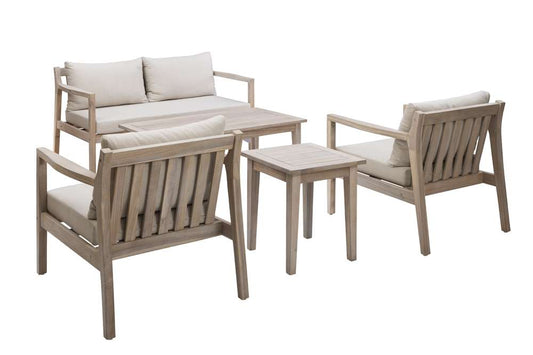 Linon Home Decor - Teagon Nat 5Pc Conversation Set - OD51BGESET veiw 1