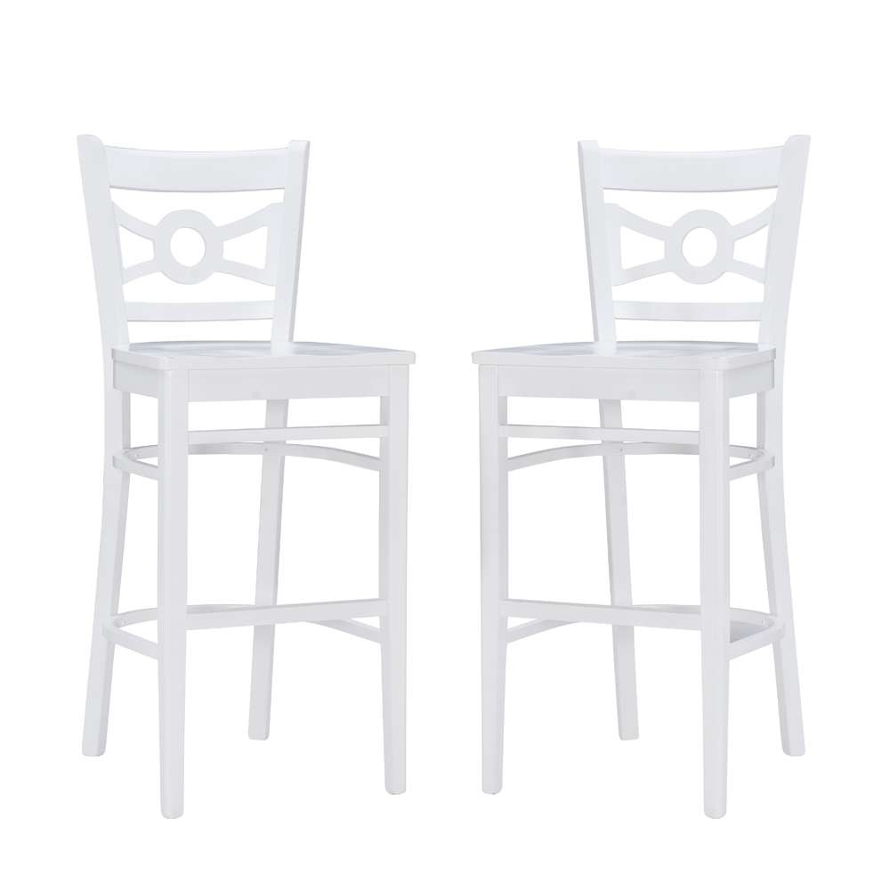 Linon Home Decor - Teresa Barstool White (Set of 2) - BS293WHT02ASU veiw 2