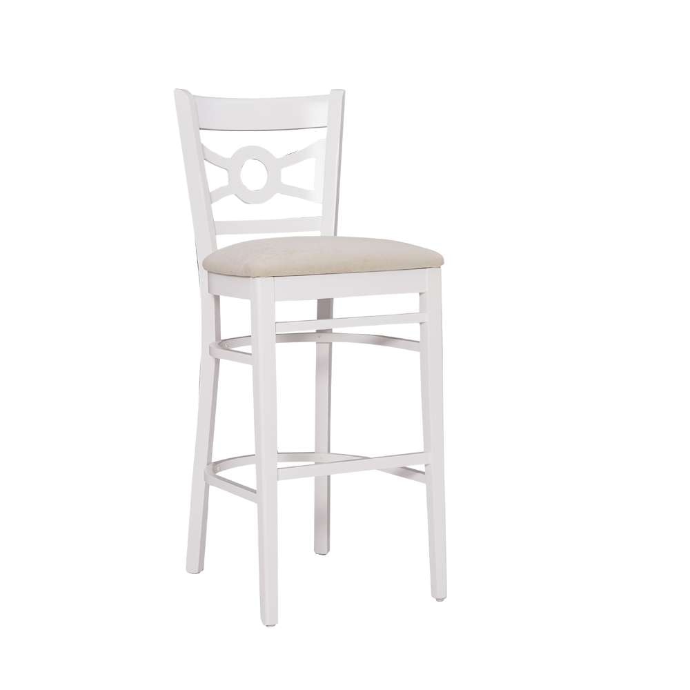 Linon Home Decor - Teresa White Barstool W Uph Seat (Set of 2) - BS293WHTGRY02ASU veiw 1