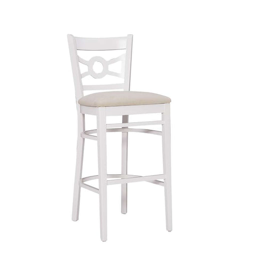 Linon Home Decor - Teresa White Barstool W Uph Seat (Set of 2) - BS293WHTGRY02ASU veiw 1