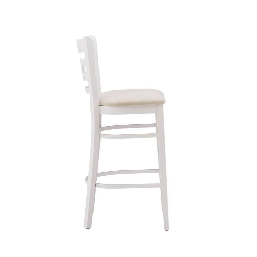 Linon Home Decor - Teresa White Barstool W Uph Seat (Set of 2) - BS293WHTGRY02ASU veiw 4