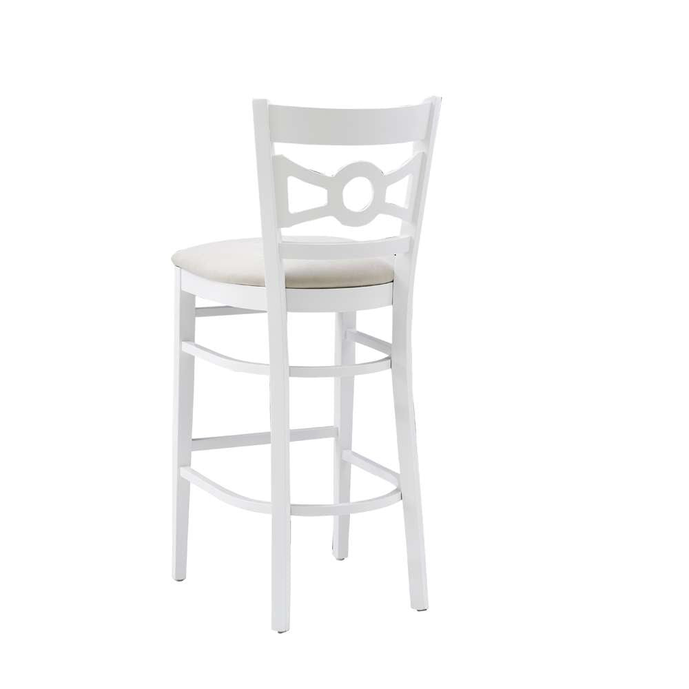 Linon Home Decor - Teresa White Barstool W Uph Seat (Set of 2) - BS293WHTGRY02ASU veiw 5