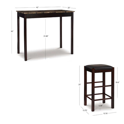 Linon Home Decor - Three Piece Tavern Set - 02859SET-01-KD-U veiw 7
