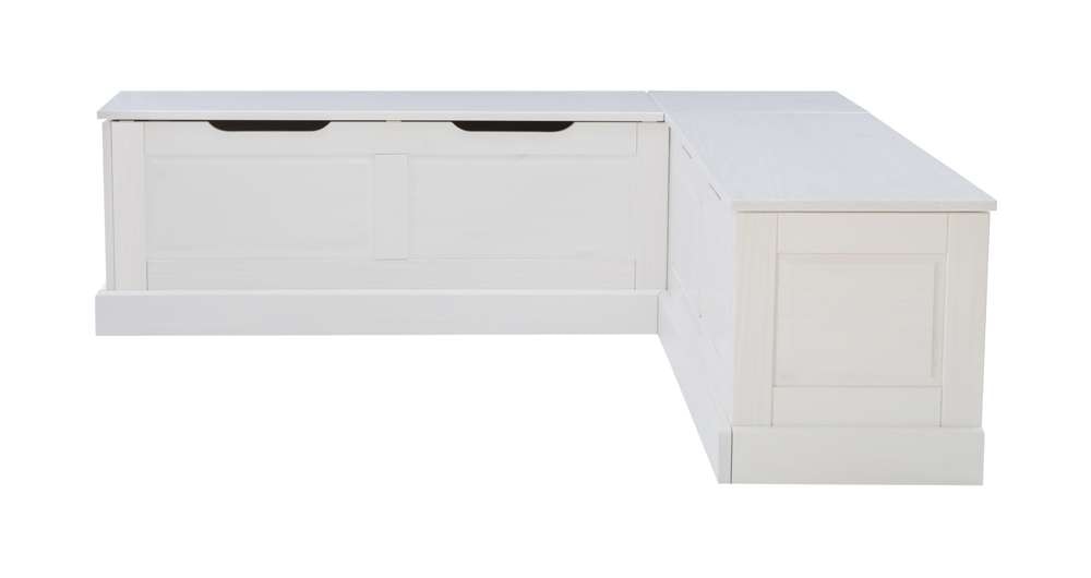 Linon Home Decor - Tobin Backless Corner Breakfast Nook, White - NK158WHT01U veiw 3