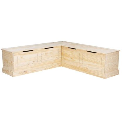 Linon Home Decor - Tobin Backless Nook Unfinished - NK158UNF01U veiw 1