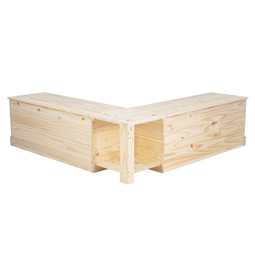 Linon Home Decor - Tobin Backless Nook Unfinished - NK158UNF01U veiw 4