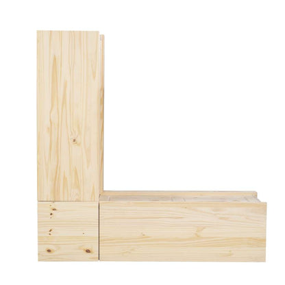 Linon Home Decor - Tobin Backless Nook Unfinished - NK158UNF01U veiw 6