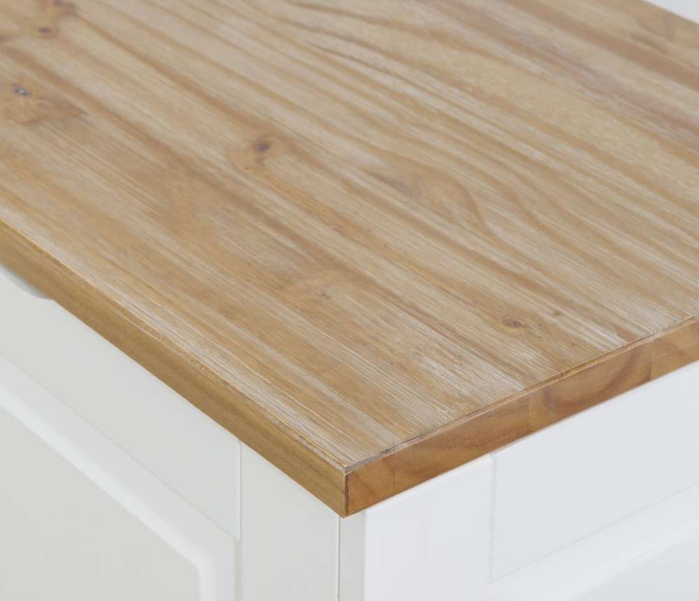 Linon Home Decor - Tobin Backless Two Tone Breakfast Nook, Natural And White - NK158NATWHT01U veiw 6