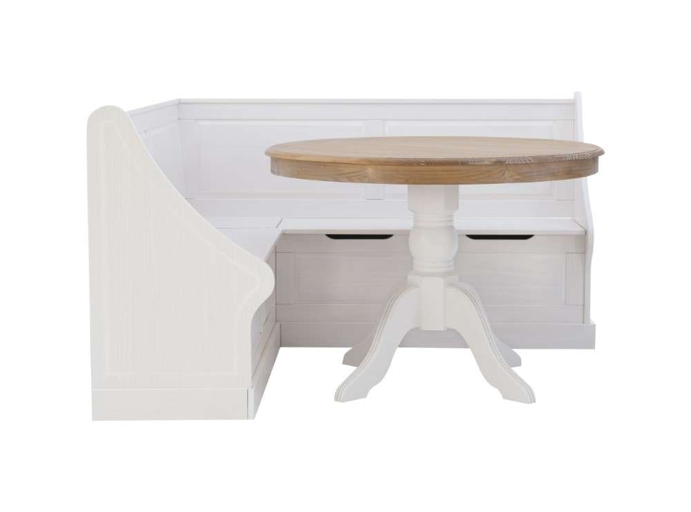 Linon Home Decor - Tobin Corner Breakfast Nook Set, White - KNK163WHTABCU veiw 2