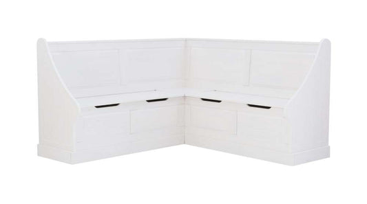 Linon Home Decor - Tobin Corner Breakfast Nook, White - NK160WHTABU view 1