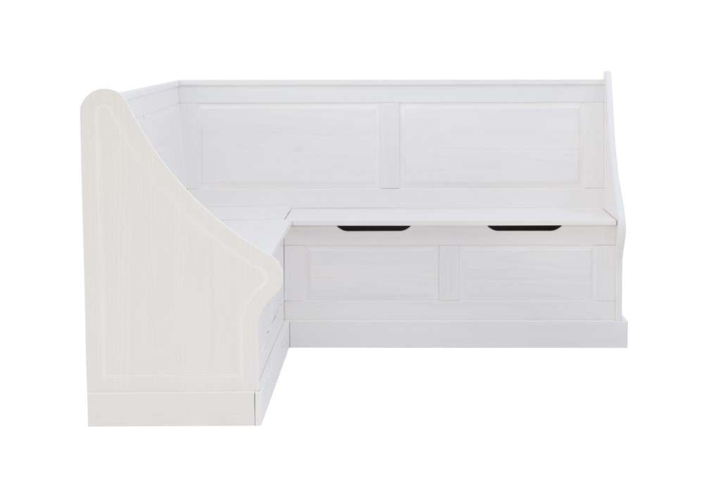 Linon Home Decor - Tobin Corner Breakfast Nook, White - NK160WHTABU view 2