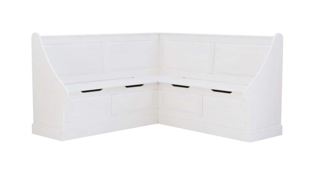 Linon Home Decor - Tobin Corner Breakfast Nook, White - NK160WHTABU veiw 1