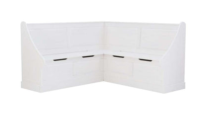 Linon Home Decor - Tobin Corner Breakfast Nook, White - NK160WHTABU veiw 1