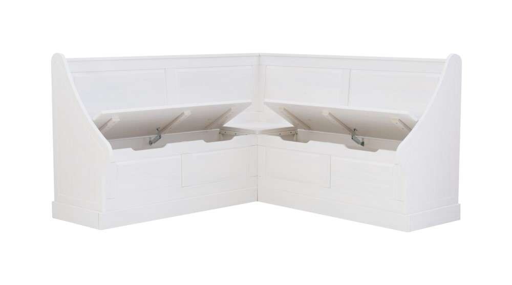 Linon Home Decor - Tobin Corner Breakfast Nook, White - NK160WHTABU veiw 5