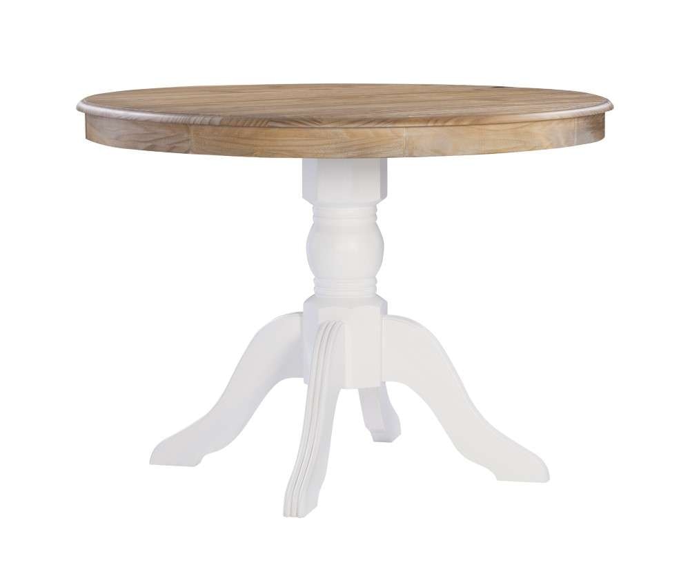 Linon Home Decor - Tobin Pedestal Dining Table, Natural And White - KNK159NATWHTABU view 1