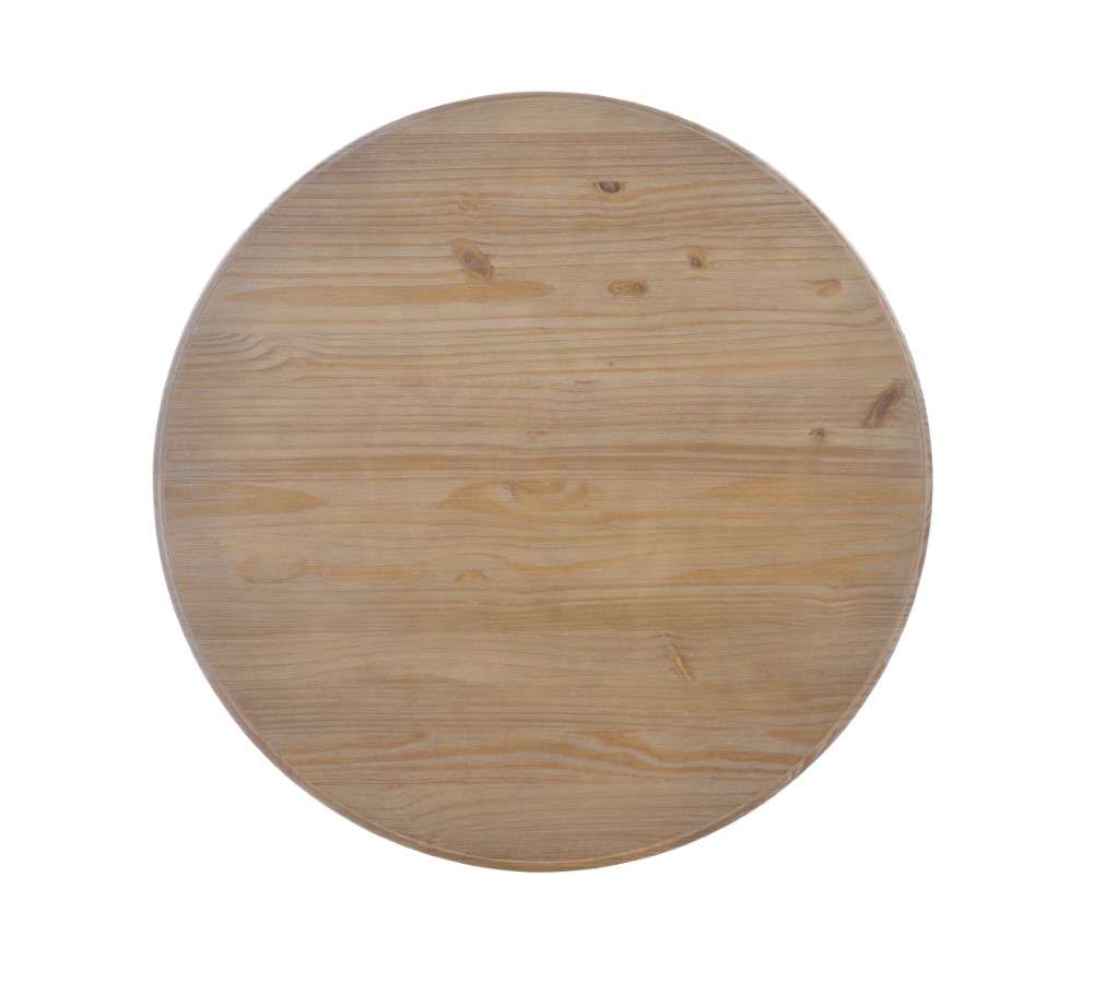 Linon Home Decor - Tobin Pedestal Dining Table, Natural And White - KNK159NATWHTABU veiw 4