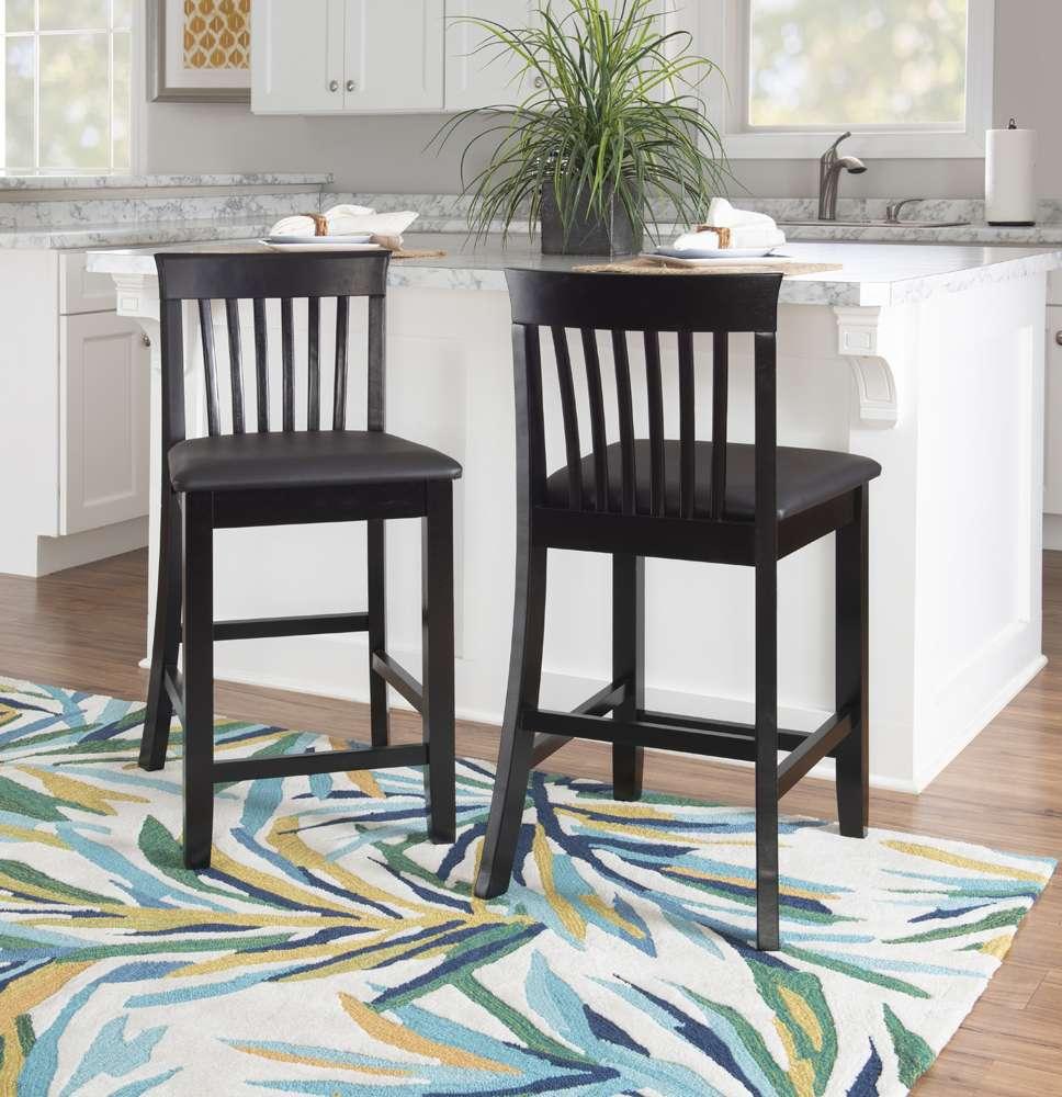 Linon Home Decor - Torino 24 In Craftsman Counter Stool - 01857BLK01U veiw 6