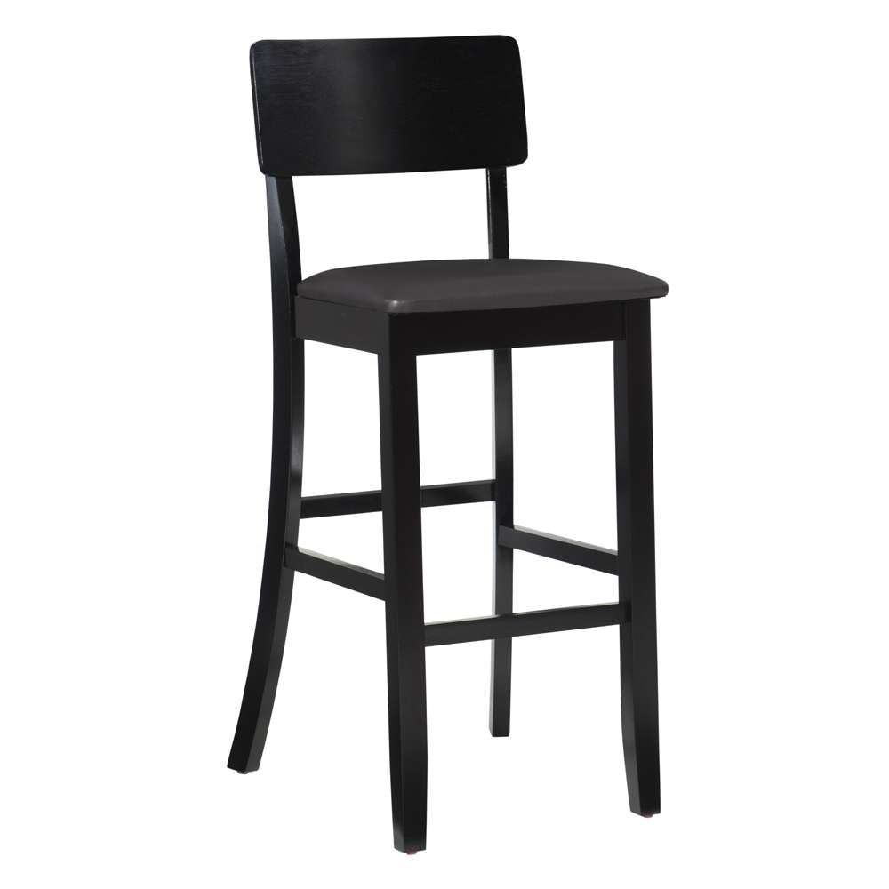 Linon Home Decor - Torino 30 In Contemporary Bar Stool - 01855BLK-01-KD-U veiw 1
