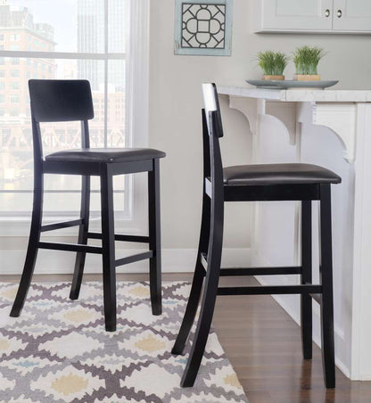 Linon Home Decor - Torino 30 In Contemporary Bar Stool - 01855BLK-01-KD-U veiw 5
