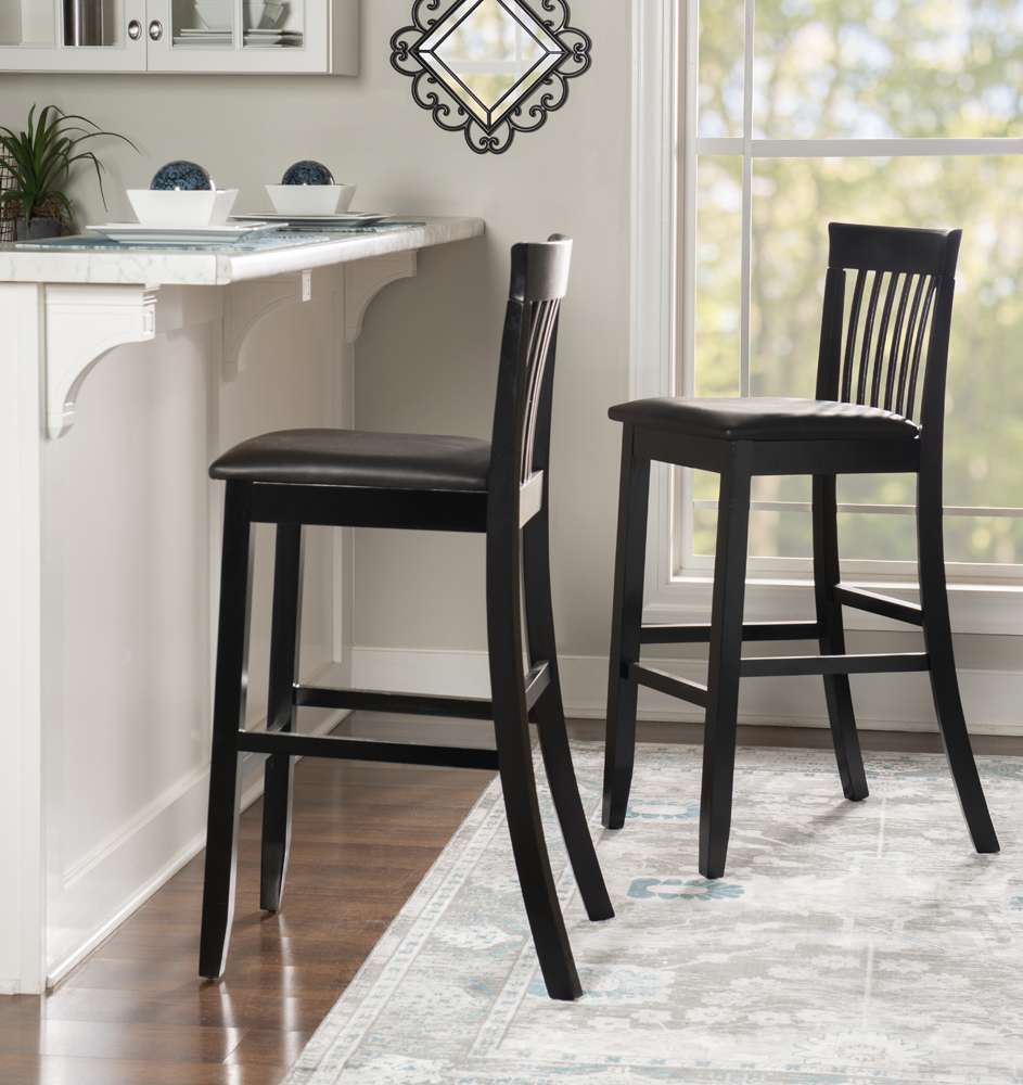 Linon Home Decor - Torino 30 In Craftsman Bar Stool - 01858BLK01U veiw 5