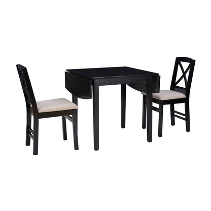 Linon Home Decor - Torino 3Pc Drop Leaf Dining Set Black - DTS100BLK3PC veiw 1