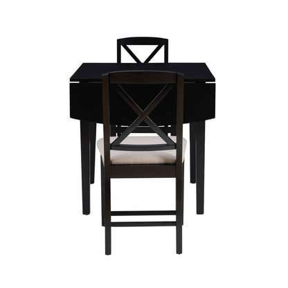 Linon Home Decor - Torino 3Pc Drop Leaf Dining Set Black - DTS100BLK3PC veiw 3