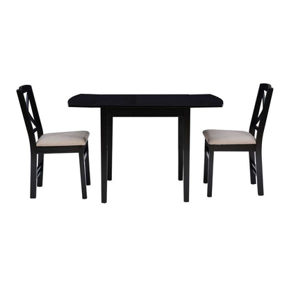 Linon Home Decor - Torino 3Pc Drop Leaf Dining Set Black - DTS100BLK3PC veiw 5