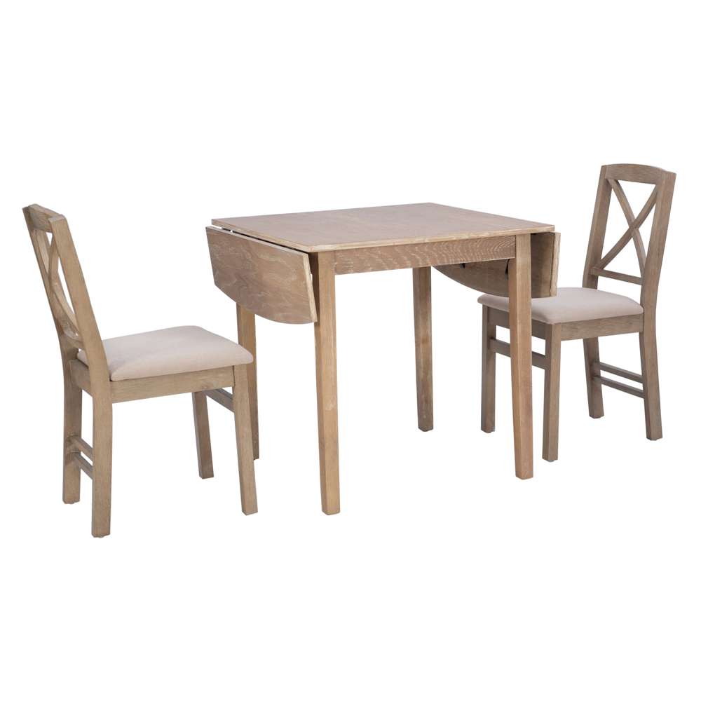 Linon Home Decor - Torino 3Pc Drop Leaf Dining Set Gray - DTS100GWASH3PC view 1