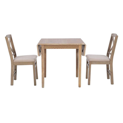 Linon Home Decor - Torino 3Pc Drop Leaf Dining Set Gray - DTS100GWASH3PC view 2