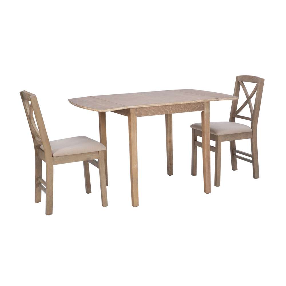 Linon Home Decor - Torino 3Pc Drop Leaf Dining Set Gray - DTS100GWASH3PC view 4