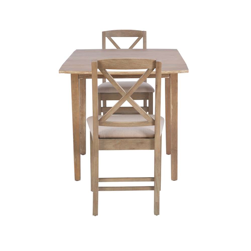 Linon Home Decor - Torino 3Pc Drop Leaf Dining Set Gray - DTS100GWASH3PC view 6