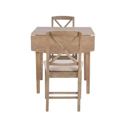 Linon Home Decor - Torino 3Pc Drop Leaf Dining Set Gray - DTS100GWASH3PC veiw 3