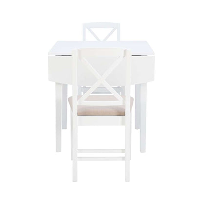 Linon Home Decor - Torino 3Pc Drop Leaf Dining Set White - DTS100WHT3PC veiw 3