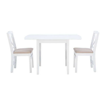 Linon Home Decor - Torino 3Pc Drop Leaf Dining Set White - DTS100WHT3PC veiw 5