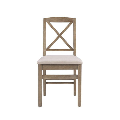 Linon Home Decor - Torino Grey Wash X Back Dining Chair (Set of 2) - 01711GWASH02U veiw 2