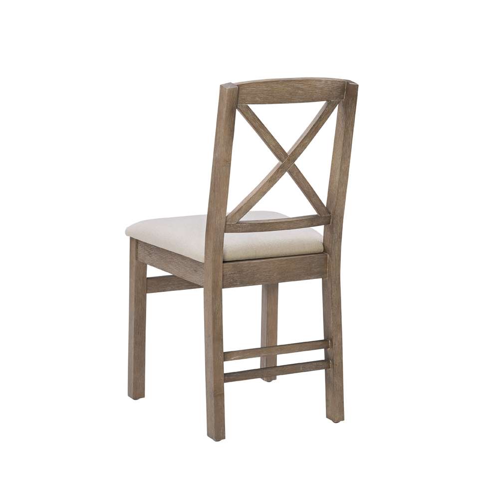 Linon Home Decor - Torino Grey Wash X Back Dining Chair (Set of 2) - 01711GWASH02U veiw 4