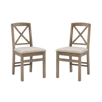 Linon Home Decor - Torino Grey Wash X Back Dining Chair (Set of 2) - 01711GWASH02U veiw 6