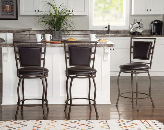Linon Home Decor - Townsend Three Piece Adjustable Stool Set - 98321MTL-01-KD veiw 1