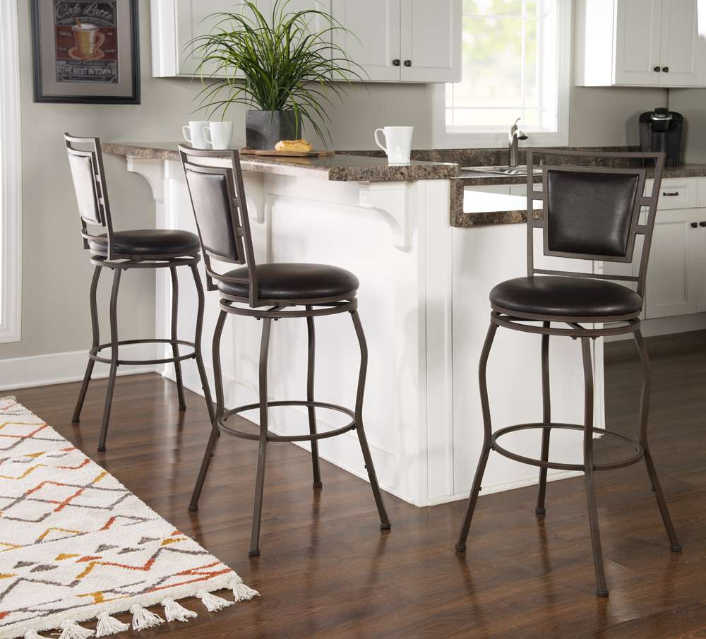 Linon Home Decor - Townsend Three Piece Adjustable Stool Set - 98321MTL-01-KD veiw 2