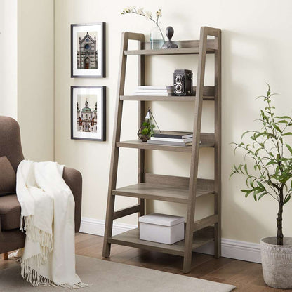 Linon Home Decor - Tracey Ladder Bookcase - 69336GRY01U veiw 1