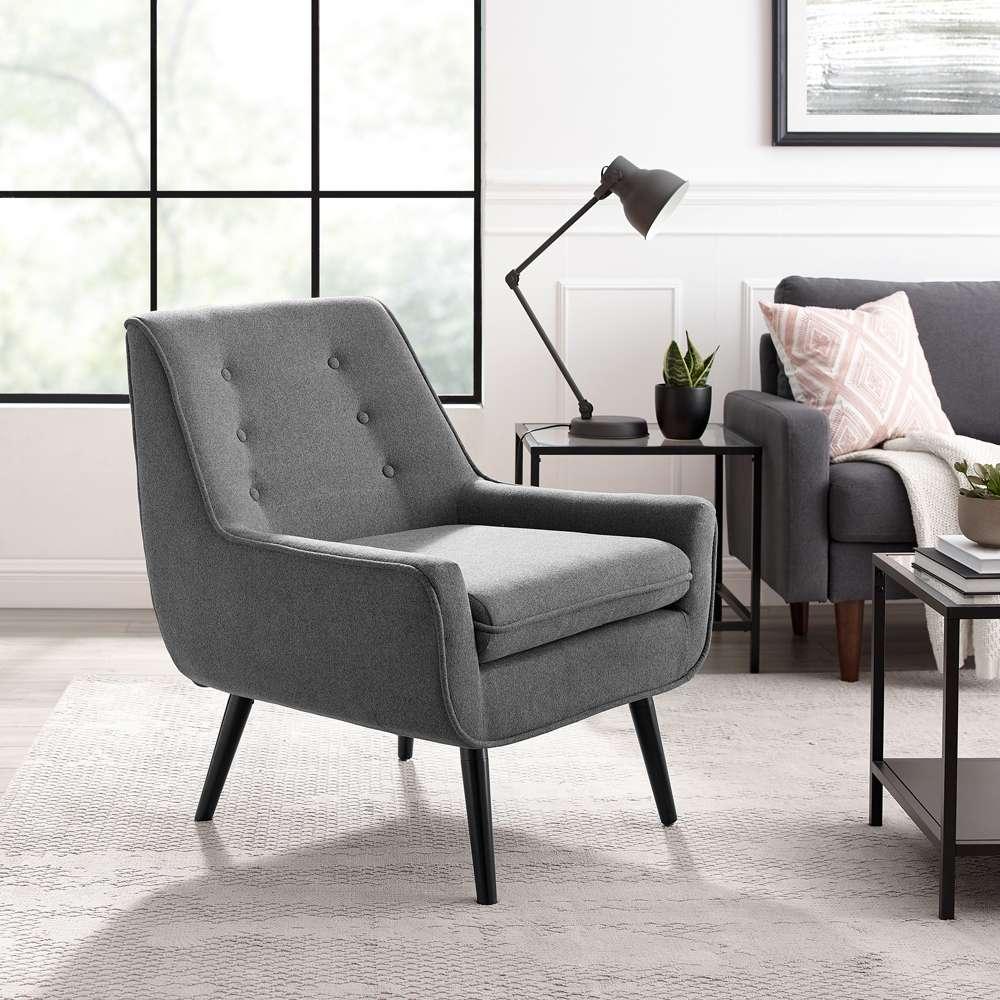 Linon Home Decor - Trelis Chair - Gray Flannel - 368360GRY01U veiw 3