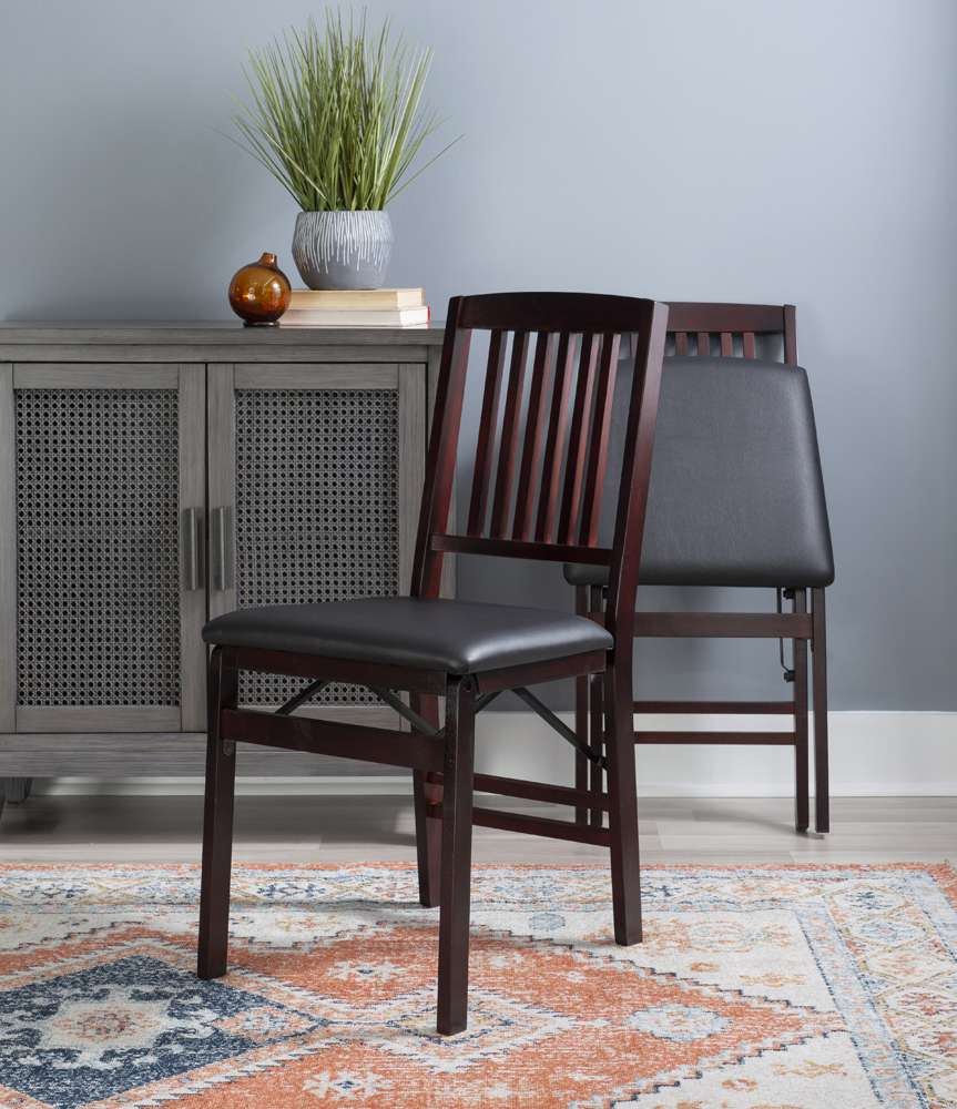 Linon Home Decor - Triena 18 In Mission Back Folding Chair (Set of 2) - 01825ESP-02-AS-U veiw 6