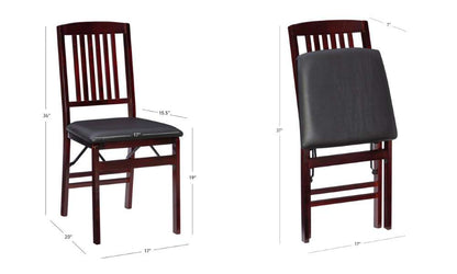 Linon Home Decor - Triena 18 In Mission Back Folding Chair (Set of 2) - 01825ESP-02-AS-U veiw 7