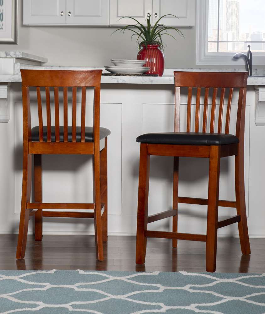Linon Home Decor - Triena 24 In Craftsman Counter Stool - 01857DKCHY-01-KD-U veiw 5