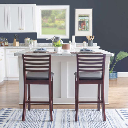 Linon Home Decor - Triena 24 In Ladder Counter Stool - 01863ESP-01-KD-U veiw 5