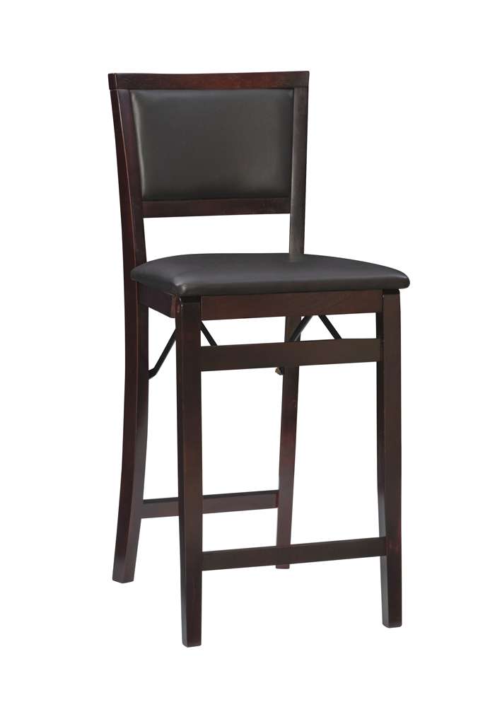 Linon Home Decor - Triena 24 In Pad Back Folding Counter Stool - 01831ESP-01-AS-U veiw 1