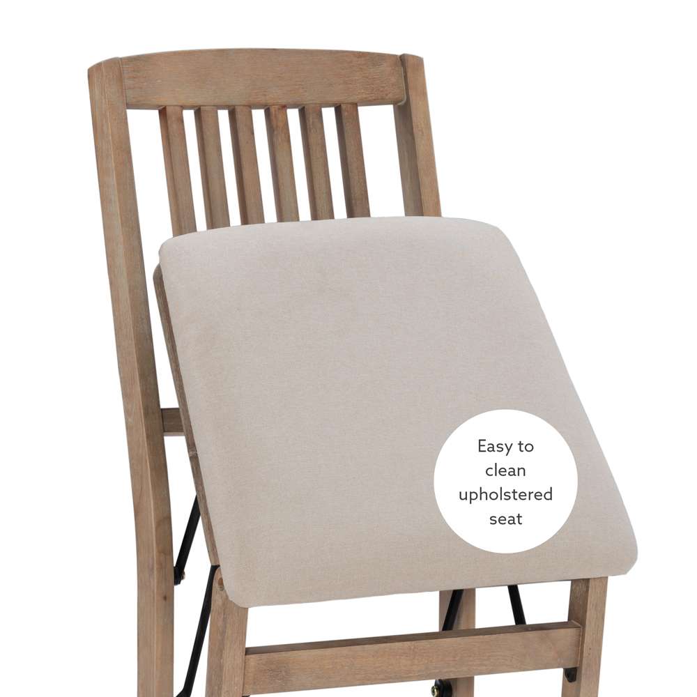 Linon Home Decor - Triena Mission Folding Chairs Grey Wash (Set of 2) - FD32GWASH02ASU veiw 3